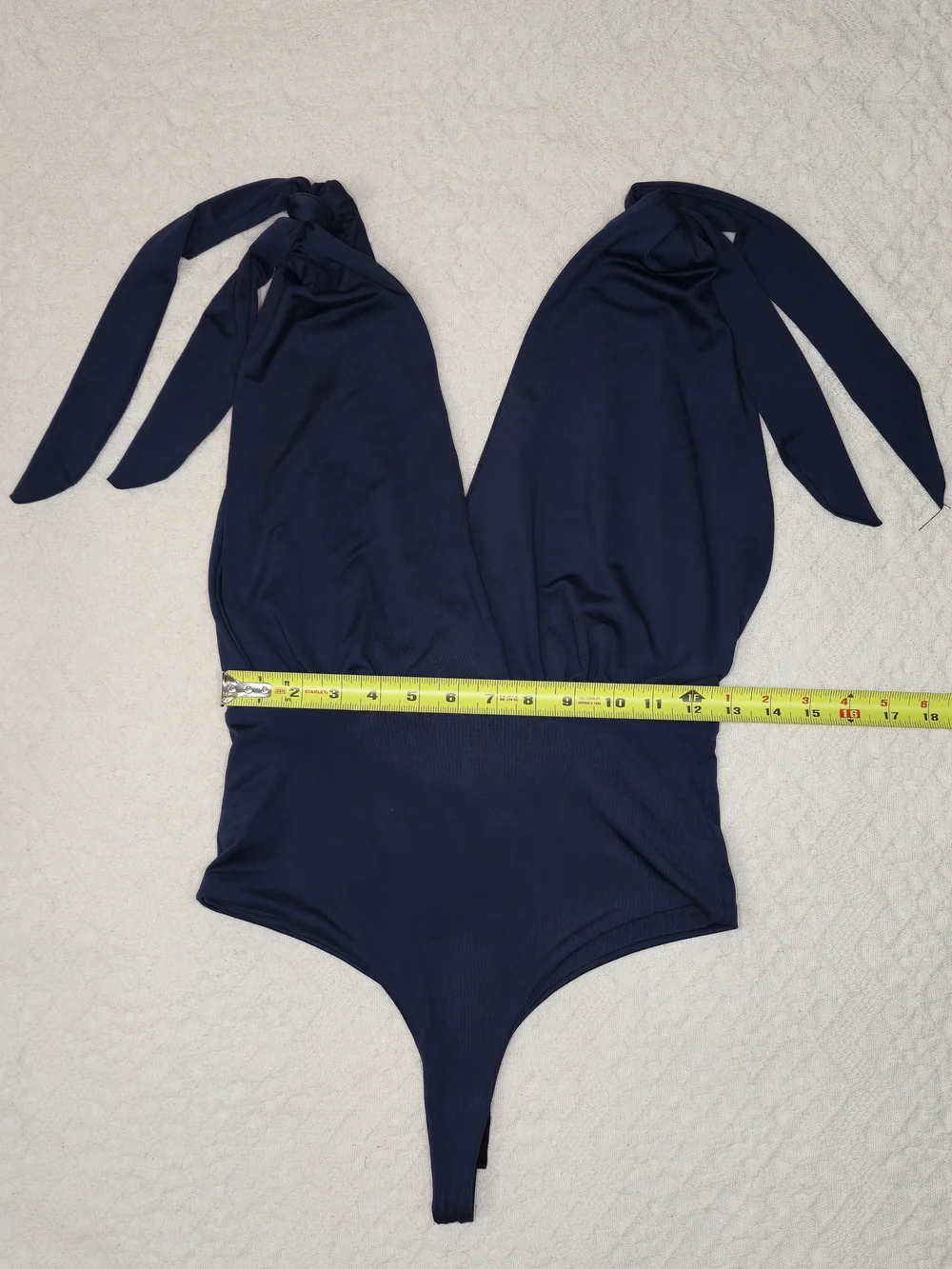 Bodysuit Women’s Deep Blue AmaDeep Navy Tie-Shoulder Bodysuit with Small Size